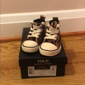 Ralph Lauren leopard print toddler sneakers size 4